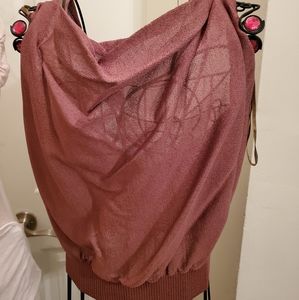 NWOT Brown halter top with open back